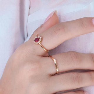 Red Pear Ring