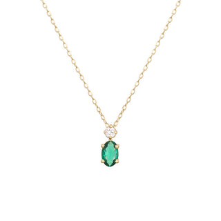 Green oval necklace