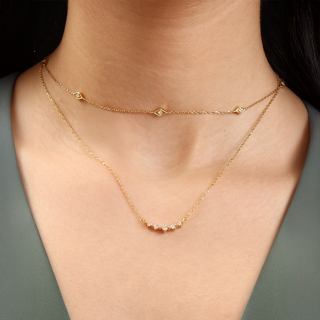 Curved Diamond Necklace