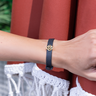 Flower Leather Bracelet