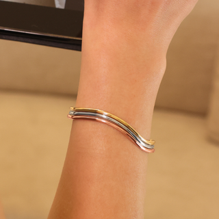 Fluid White Gold Bangle - 18k White Gold Bangle