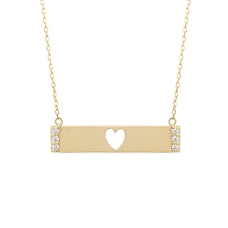 Bar Heart Necklace