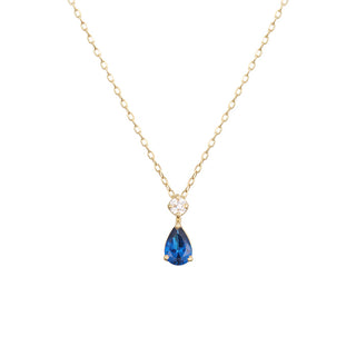 Blue Pear Necklace