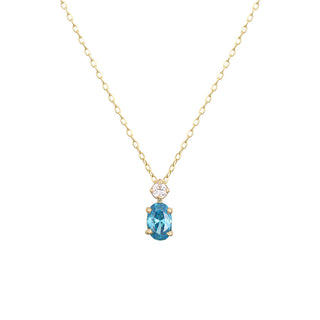 Aqua Oval Necklace