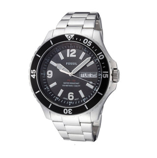 Fossil-Three-Hand Date Stainless Steel Watch