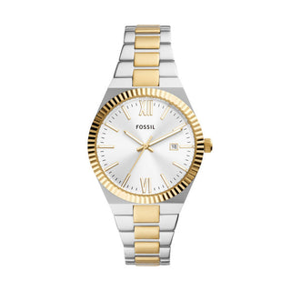 Fossil-Scarlette Three-Hand Date Two-Tone Stainless Steel Watch