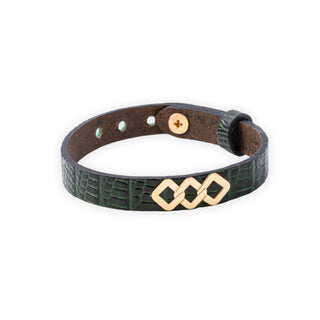 Squares Leather Bracelet