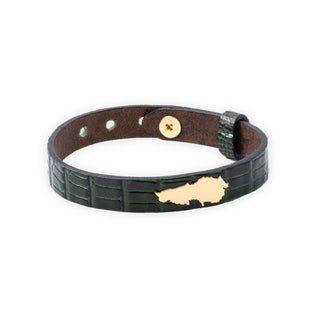 Lebanon Map Leather Bracelet