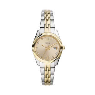 Fossil-Scarlette Mini Three-Hand Date Two-Tone Stainless Steel Watch