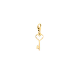 Heart Key Charm Pendant
