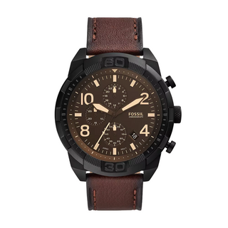Fossil-Bronson Chronograph Dark Brown LiteHide™ Leather Watch