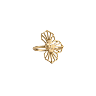 Half Flower Ring - 18k Gold Ring