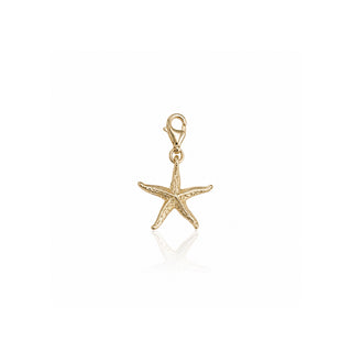 Starfish Charm Pendant - 18k Yellow Gold Charm
