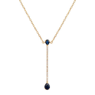 Sapphire Bar Necklace