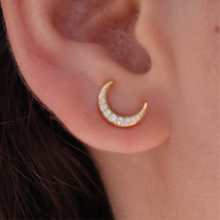 Moon Diamond Earrings