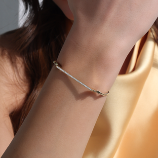 Square Diamond Bangle