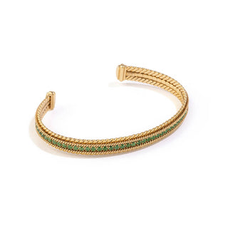 Cuff with Green Stones